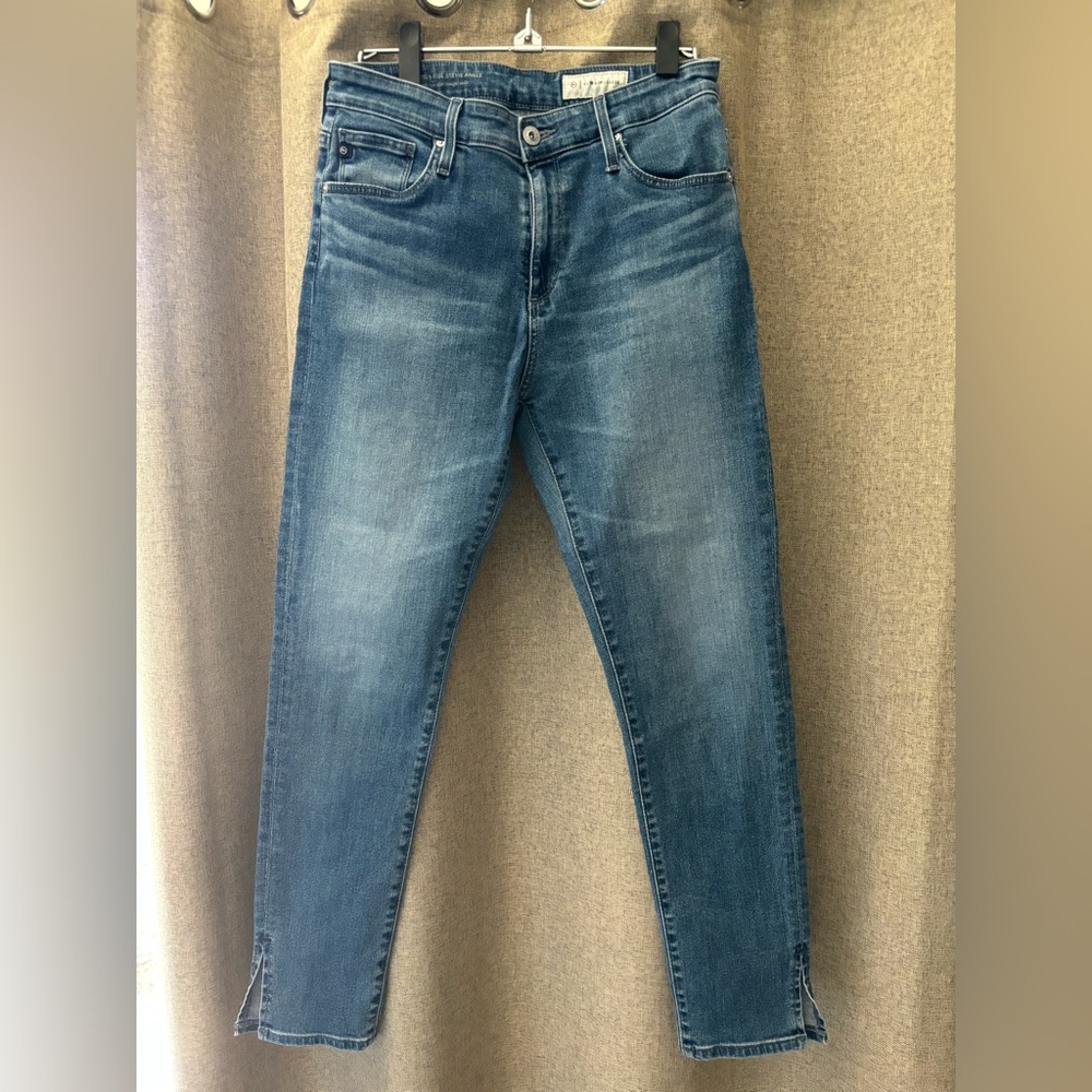AG High Waist Split Hem Ankle Jeans